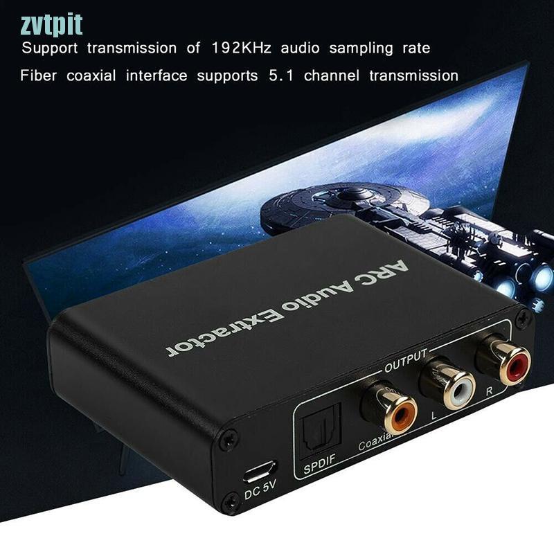 [ZVT] HDMI Digital To Analog Coaxail ARC Audio Extractor Converter Adapter 3.5mm RCA  PT