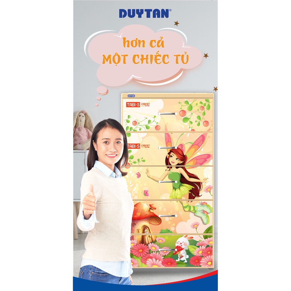 Tủ nhựa Duy Tân TABI S 5 ngăn- Kích thước: Cao 105cm- rộng 55cm-sâu 41cm