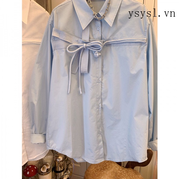 Áo Sơ Mi Cotton Trơn Tay Dài Dáng Rộng Cài Nút Phong Cách Trung Hoa 2022 Cho Nữ