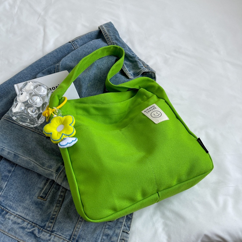 Túi Đeo Vai Vải canvas Cỡ Lớn Dễ Phối Đồ Thời Trang Cho Nữ