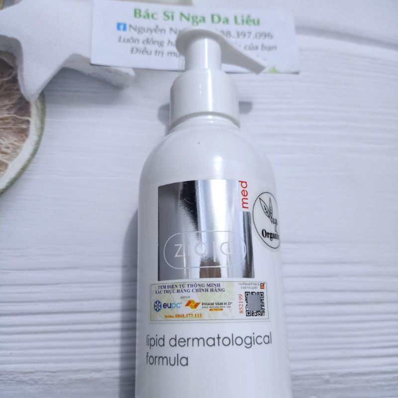 ✅ Gel Lau/Rửa Da Sinh Lý Ziaja Med Lipid Dermatological Formula Physioderm Cleasing Face Gel 200ml