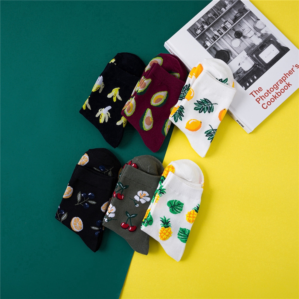 Unisex Women Cartoon Soft 3D Funny Fruit Sock Printed Pattern Socks