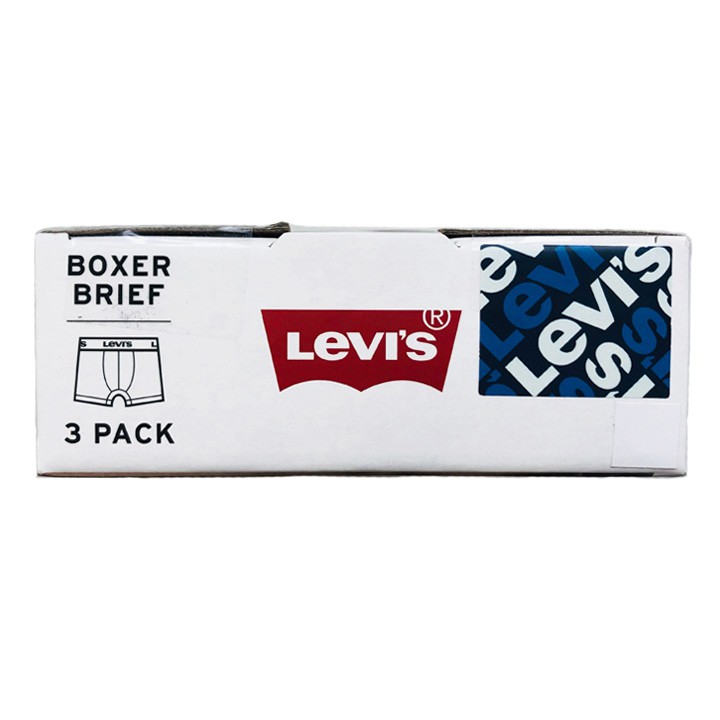 Set 3 quần lót Levi's Cotton Stretch Boxer Brief - Navy/ Levi's Pattern