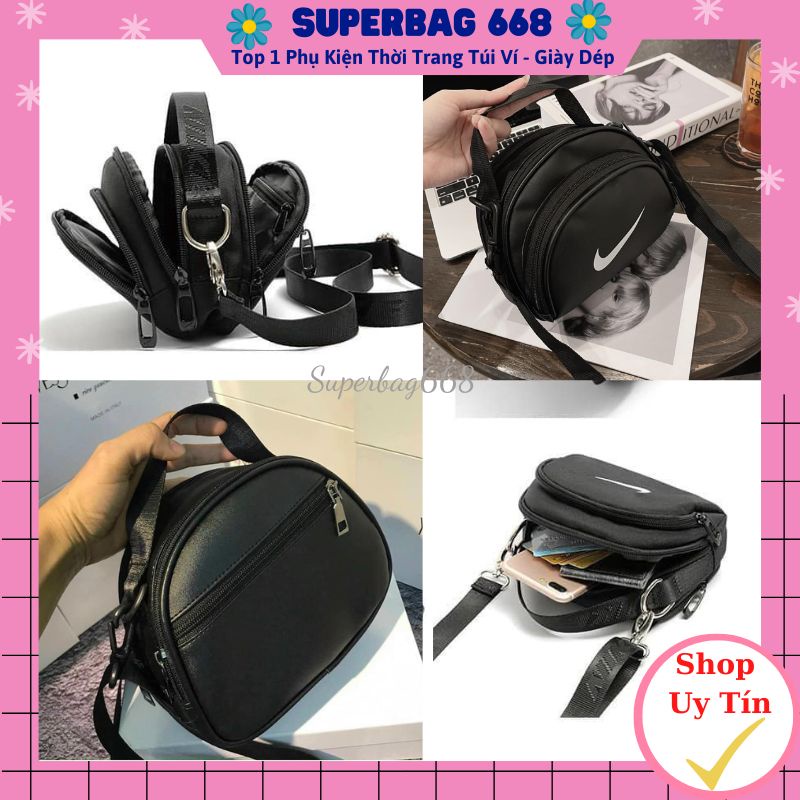 Túi Xách Nữ Da Vải Dù Trơn 4 Ngăn Xinh Xắn Phong Cách Hàn Quốc 415