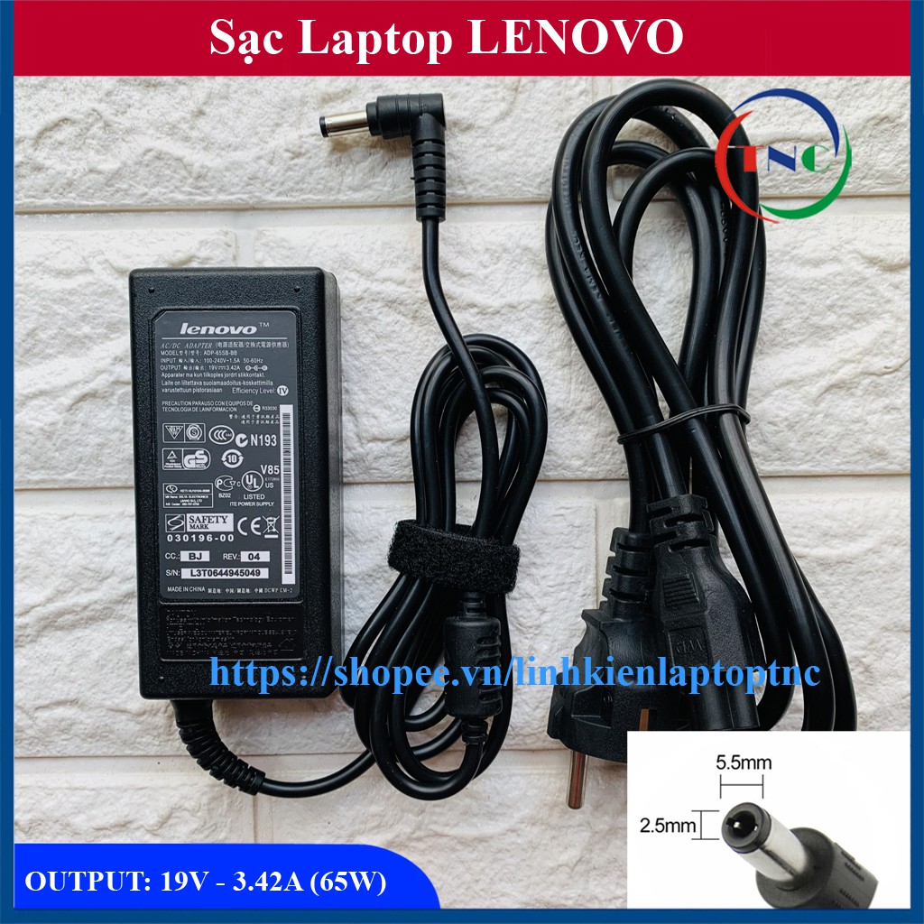 Sạc Laptop LENOVO 19V – 3.42A – 65W (ADAPTER LENOVO 19V-3.42A) HÀNG OEM - ZIN CHẤT LƯỢNG CAO - NHẬP KHẨU