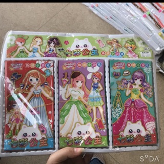 Dán thời trang công chúa (30 quyển 1 khay mỗi quyển 6 tờ )