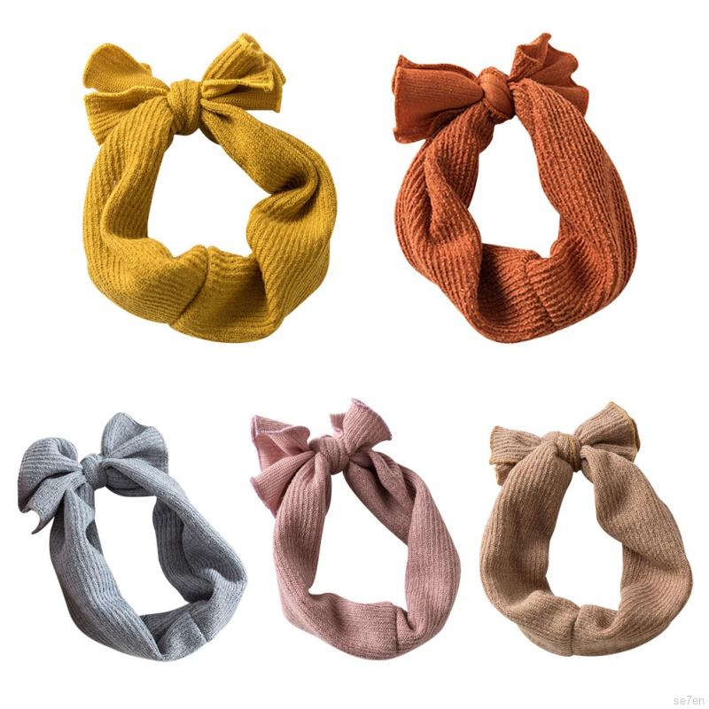 Băng đô nơ màu trơn phong cách thời trang dễ thương cho trẻ em