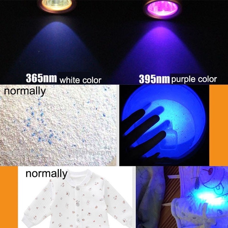Đèn Pin UV 9 LED Mini Bằng Nhôm Tia Cực Tím Cho Chó Mèo Và Nước Tiểu