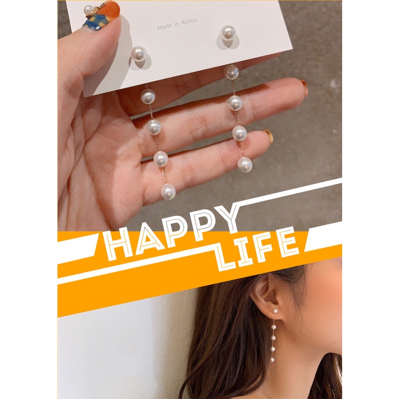 Khuyên Tai Nữ Đính Ngọc Trai Thời Trang Hàn Quốc