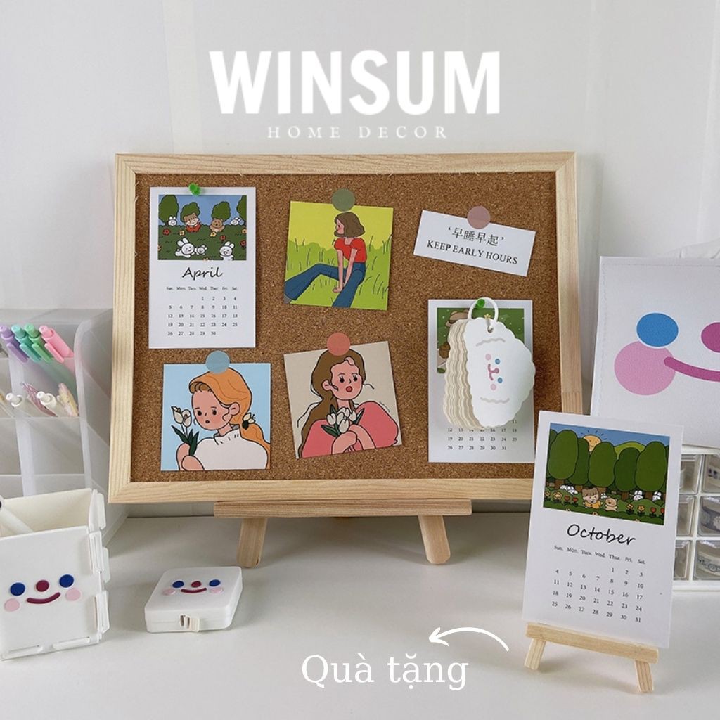 Giá đỡ bảng ghim, ipad, s ách,...để bàn bằng gỗ- winsum.decor