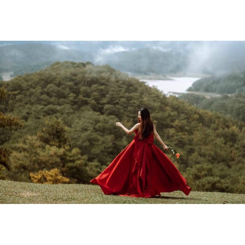 đầm maxi nơ lưng cao cấp