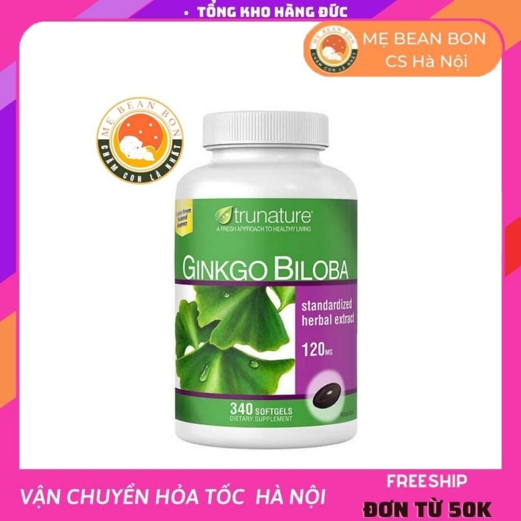 viên uống Bổ não Trunature gingko biloba with vinocetine 120mg của Mỹ 300 viên giúp tỉnh táo tinh thần minh mẫn