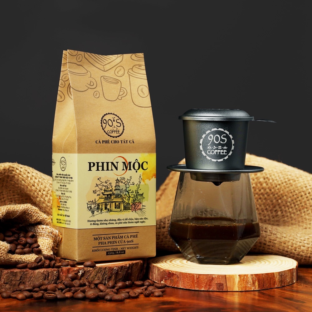Cà phê RANG MỘC CHẤT LƯỢNG CAO 250Gr CHÍNH HÃNG 90S COFFEE