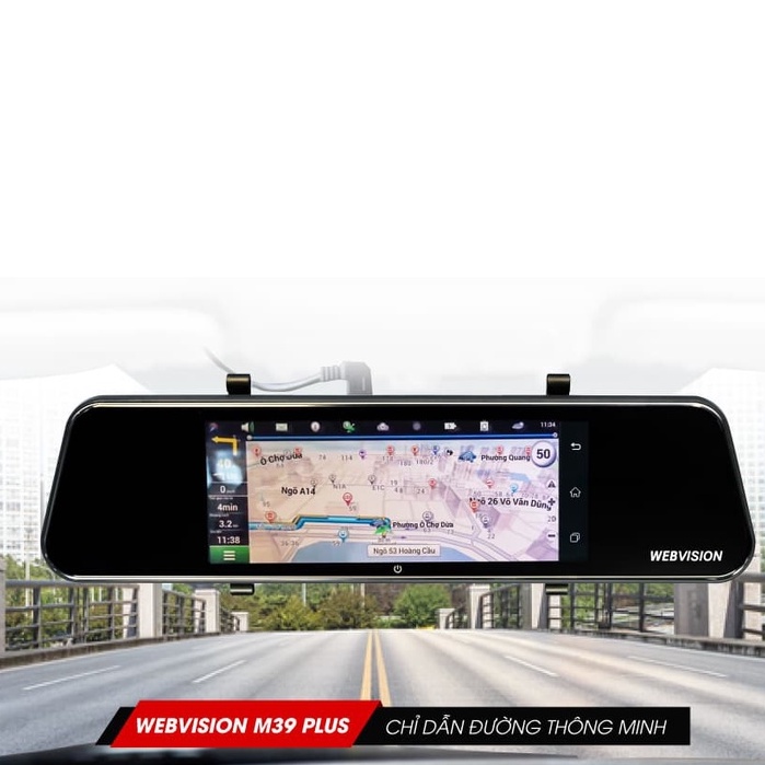 Camera hành trình gắn gương Webvision M39Plus, cảnh báo tốc độ bằng giọng nói, tặng kèm thẻ nhớ 32gb | BigBuy360 - bigbuy360.vn