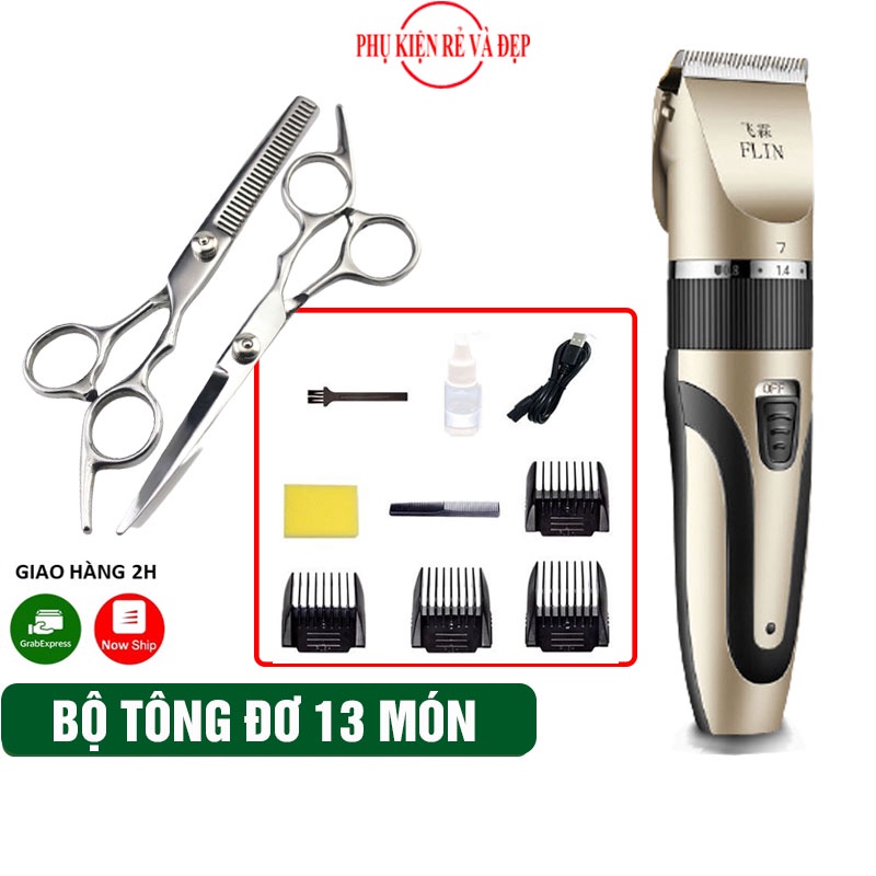 [FREE SHIP] Tông đơ cắt tóc FLIN-8690 tặng nhiều quà tặng -Tăng đơ cắt tóc gia đình