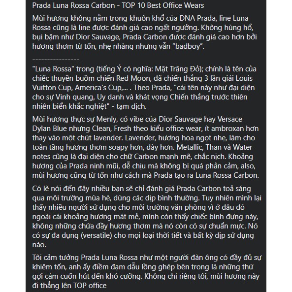 Bi K Shop - Nước hoa nam Prada Luna Rossa Carbon [Mẩu thử] | BigBuy360 - bigbuy360.vn
