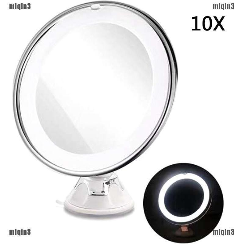 Gương Trang Điểm Xoay 360 Độ Tiện Dụng° Kính Lúp Cao Cấp 10X Có Đèn LED Tiện Lợi