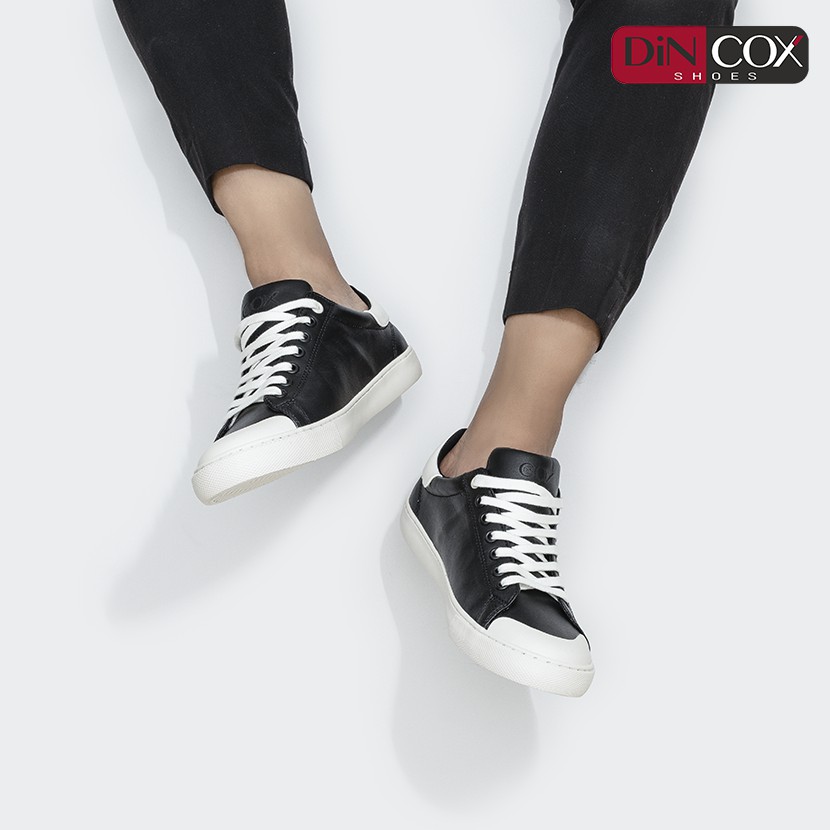 [Mã WABR2S15 giảm 10% đơn 250K] Giày Sneaker Da Nam DINCOX C13 Cách Điệu Sáng Tạo Black/White