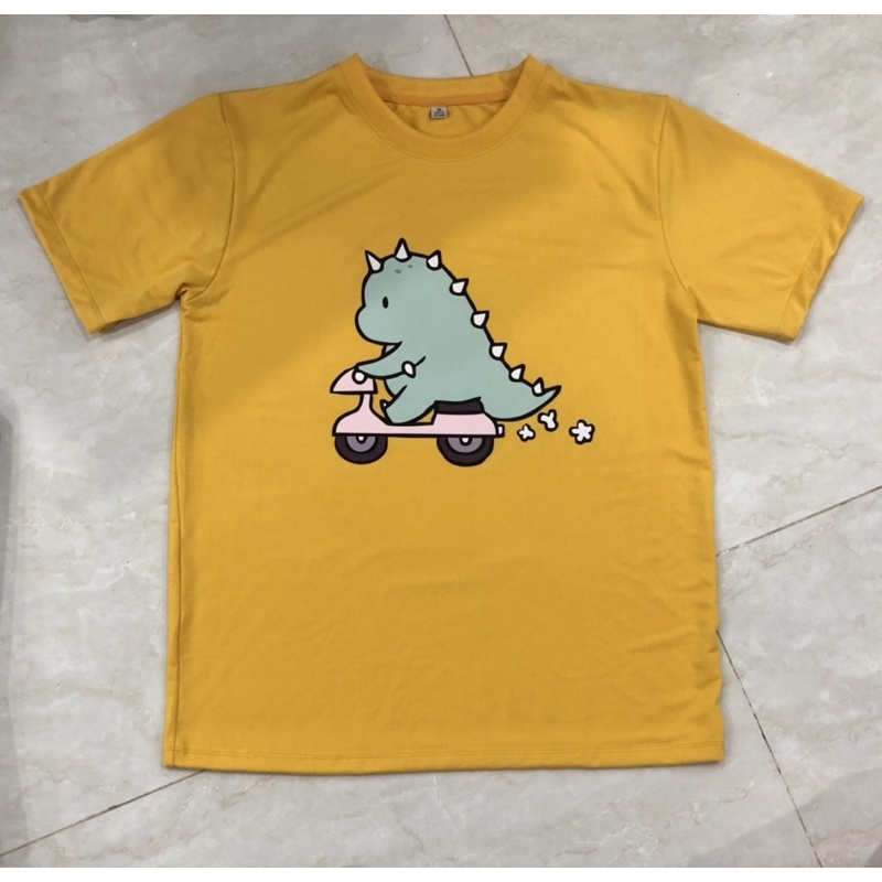 ÁO THUN NHÓM UNISEX khủng long CHÀO ĐÓN HÈ NHIỀU MÀU LỰA CHỌN