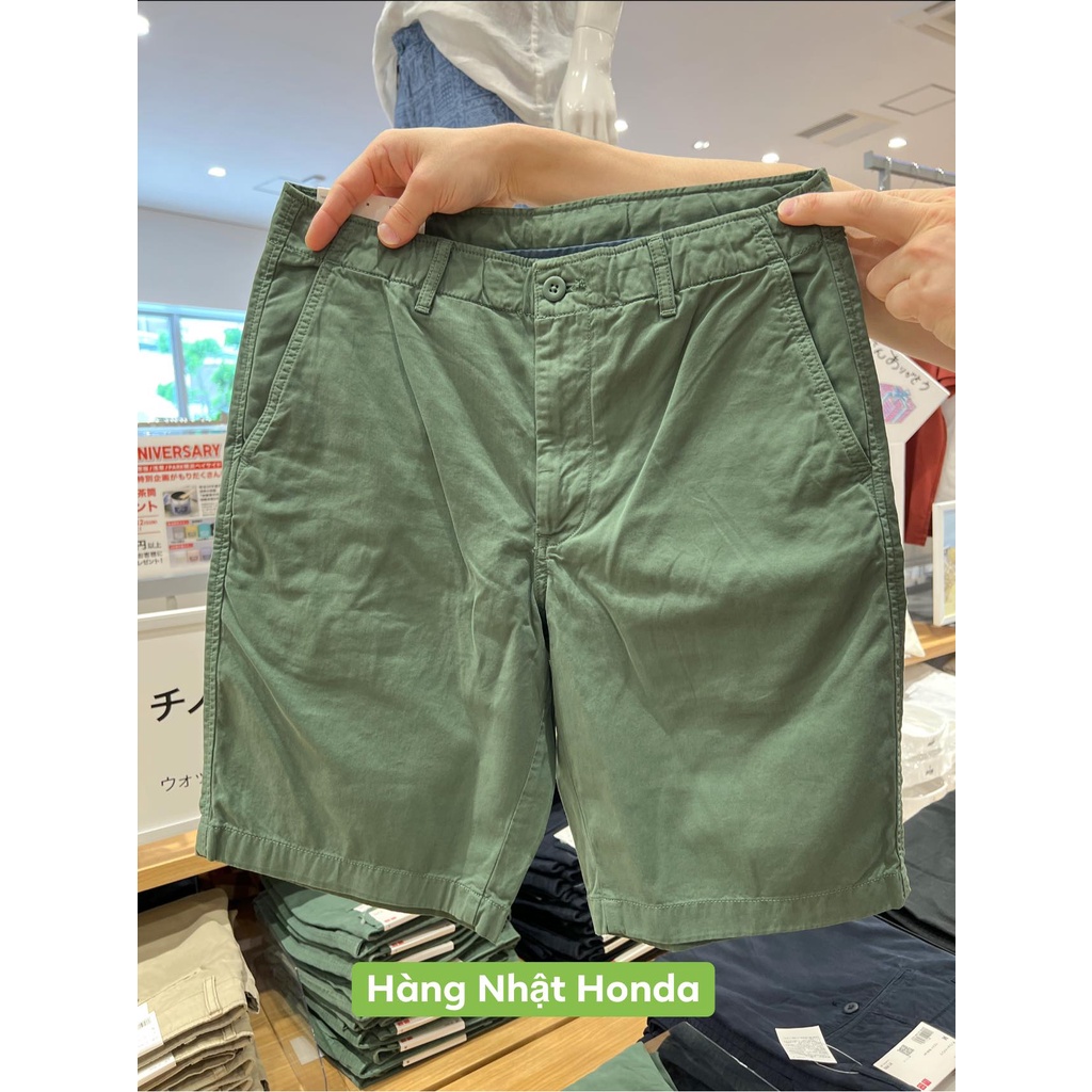[Auth Uniqlo] Quần Short Chino Chất Cotton Mịn Nam Uniqlo - Nhật Bản