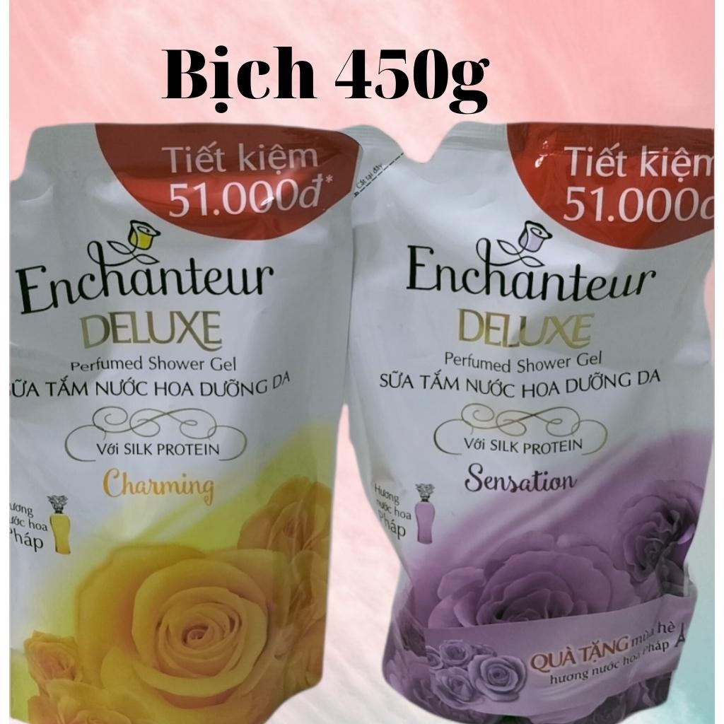 Combo 2 Bịch Sữa Tắm Hương Nước Hoa, Dưỡng Da Enchanteur Charming 450g