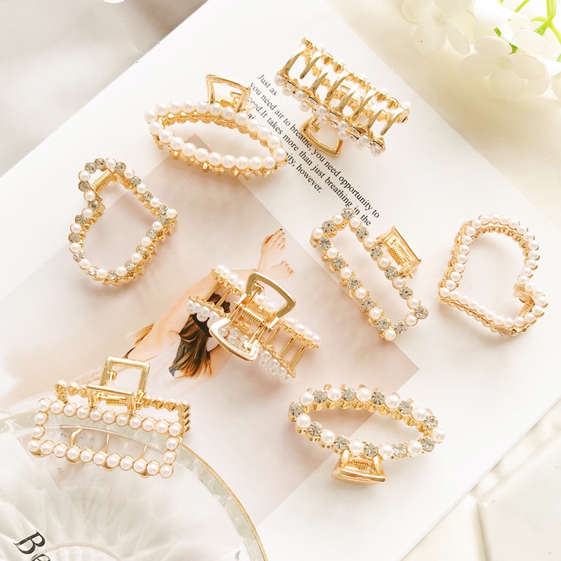 Kẹp tóc đính hạt sang trọng size mini, Phụ kiện thời trang tóc KT040 - FilibraStyle