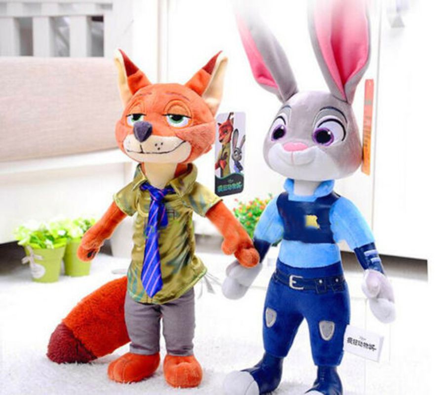 Thú Nhồi Bông Hình Thỏ Zootopia/Zootropolis Judy Hopps Nick Rabbit Wilde Fox Làm Quà Tặng Cho Trẻ Em