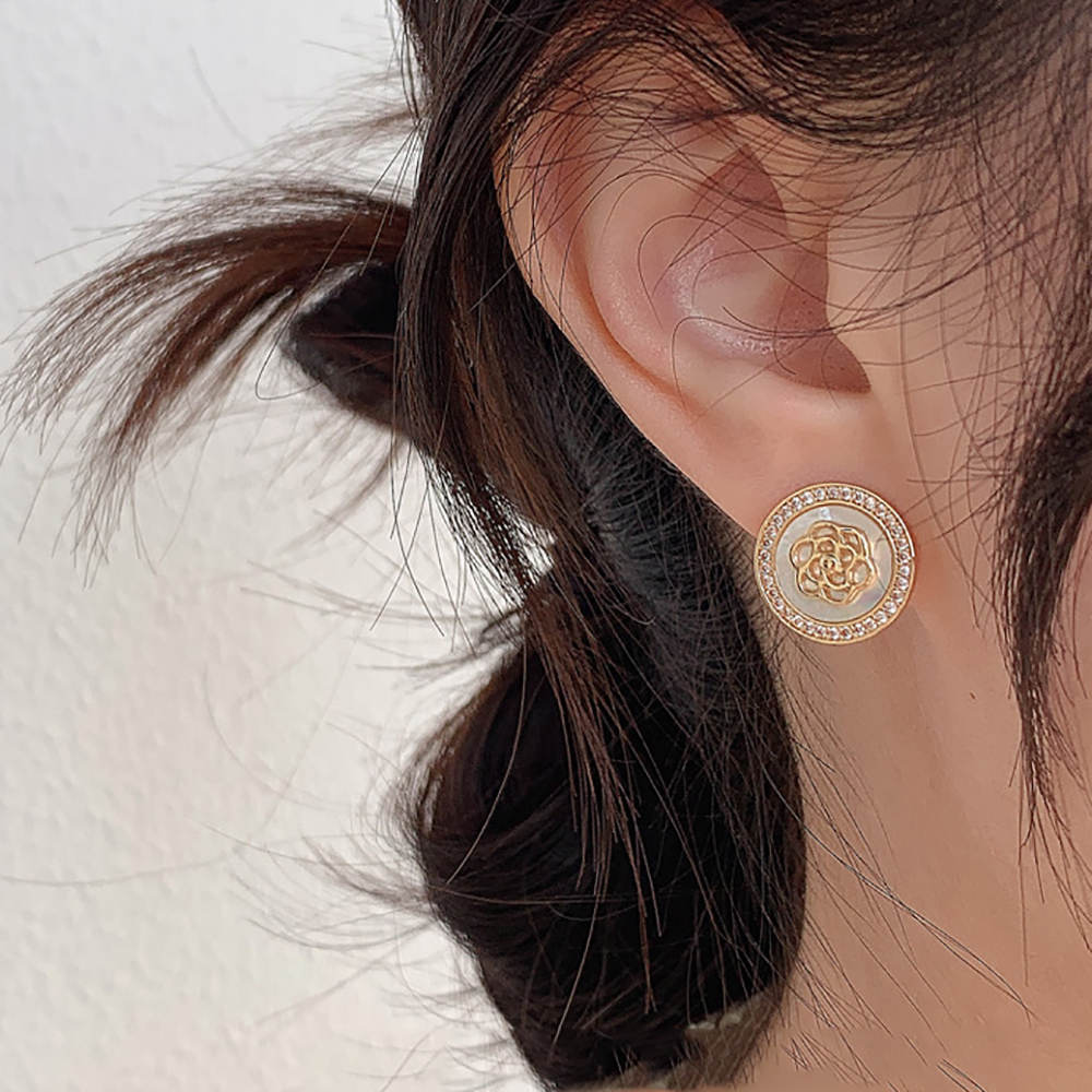 Khuyên Tai Nữ Hình Tròn Thời Trang Hàn