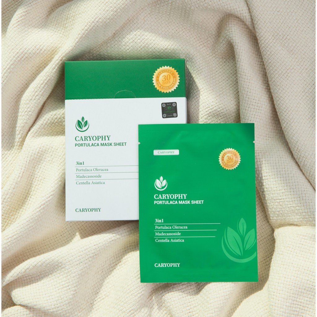 Hộp Mặt Nạ Trị Mụn Chuyên Sâu Caryophy Portulaca Mask Sheet Hàn Quốc | BigBuy360 - bigbuy360.vn