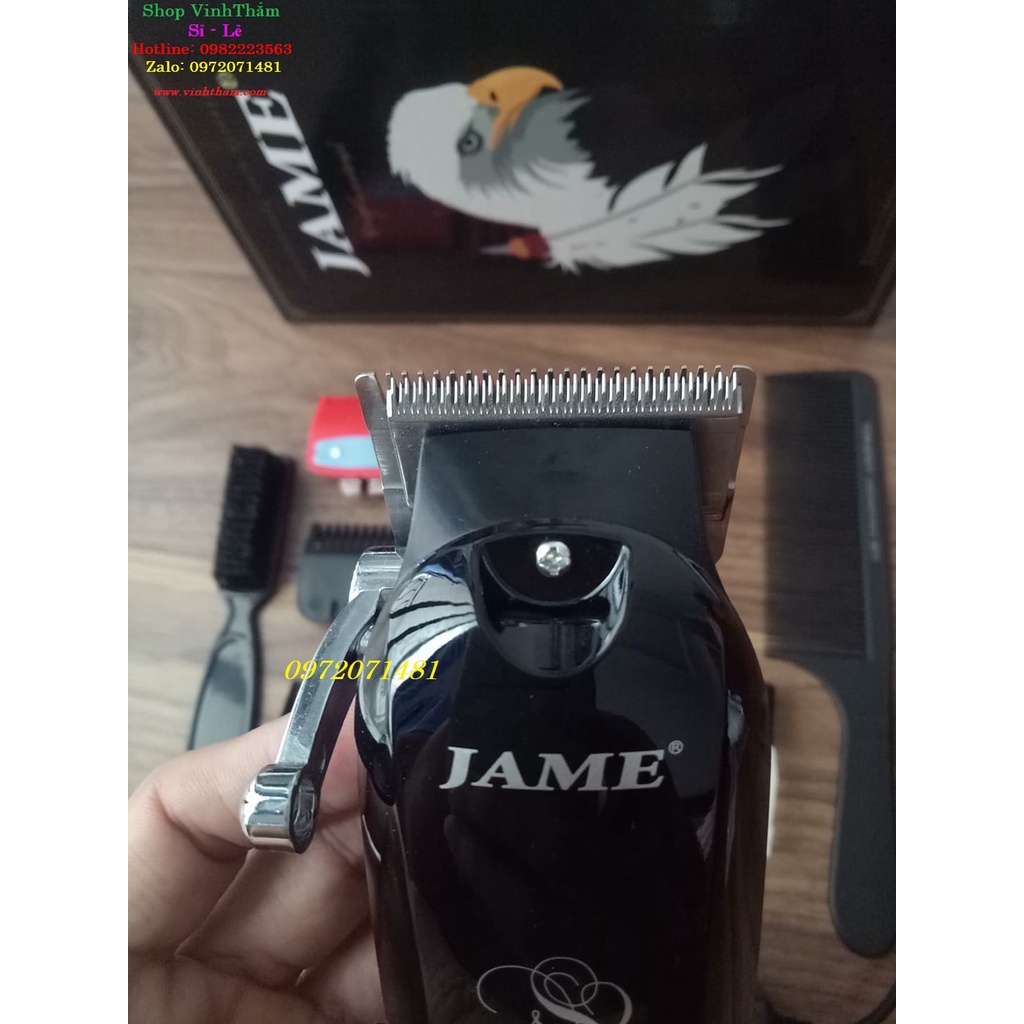 Tông Đơ Cắt Tóc Lưỡi Kép Jame 1070 Cao Cấp[TẶNG KÈM CHỔI PHỦI Fade + Lược Tonyguy]