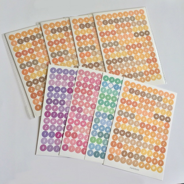 Sticker Alphabet Chữ Cái dùng trang trí polaroid, làm journal