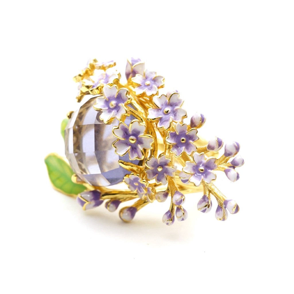 Nhẫn Đeo Tay Kim Loại Đính Đá Màu Hồng Xinh Xắn Cho Nữ