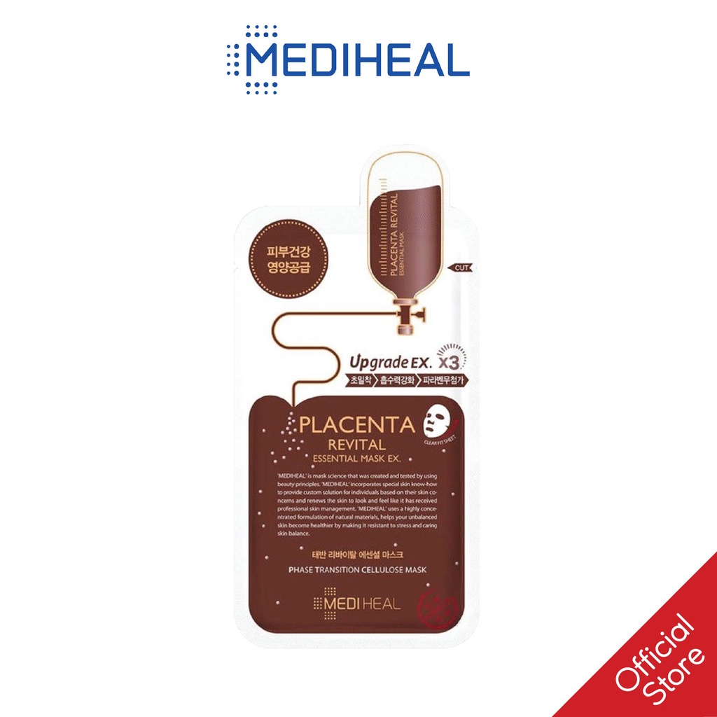 Mặt Nạ MediHeal -Teatree-Collagen-Lightbeam- Placenta Essential Mask Ex 25ml