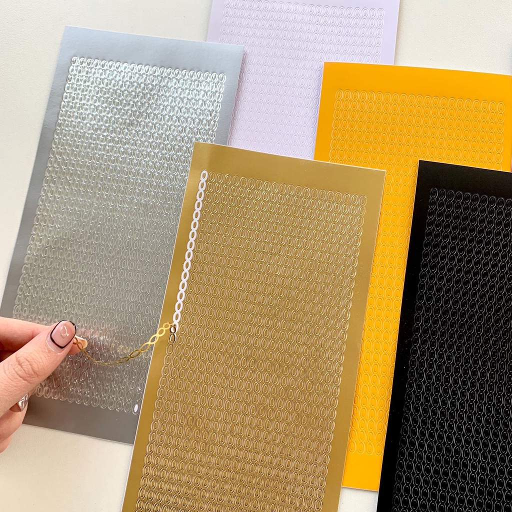 Zanmo tờ nhãn dán sticker dây xích các màu trang trí decor toploader