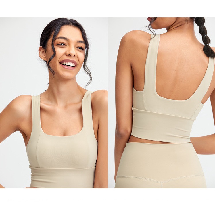 Set bộ đồ Lulu tập gym yoga Thể Thao Nữ Áo Bra Croptop Hai Dây Quần Legging Cạp Lưng Cao Gen Bụng Nâng Mông Co giãn