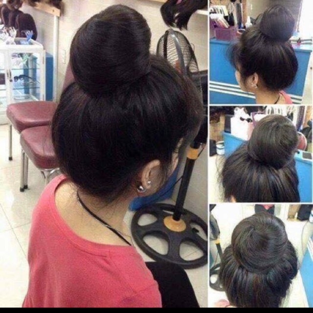 Tóc búi tròn sang chảnh
