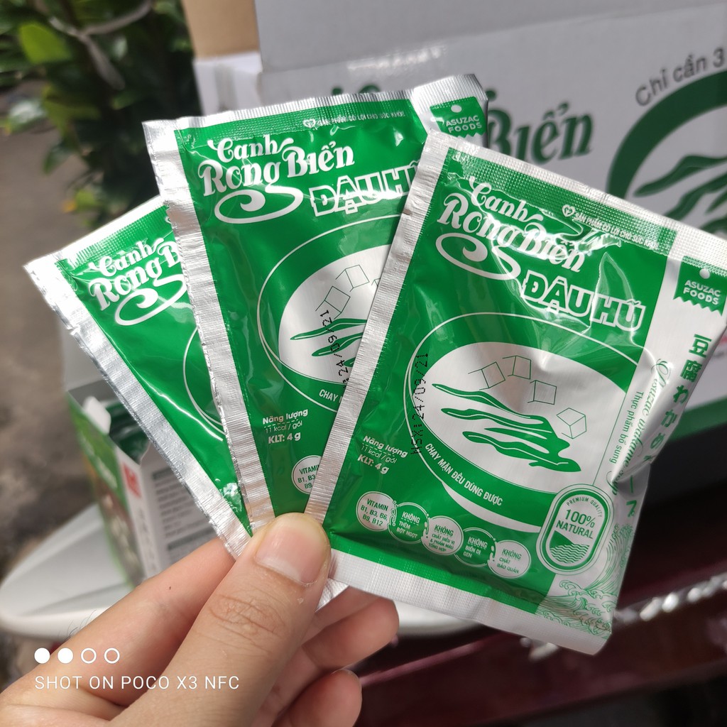Canh rong biển đậu hủ ăn liền - combo 4 gói