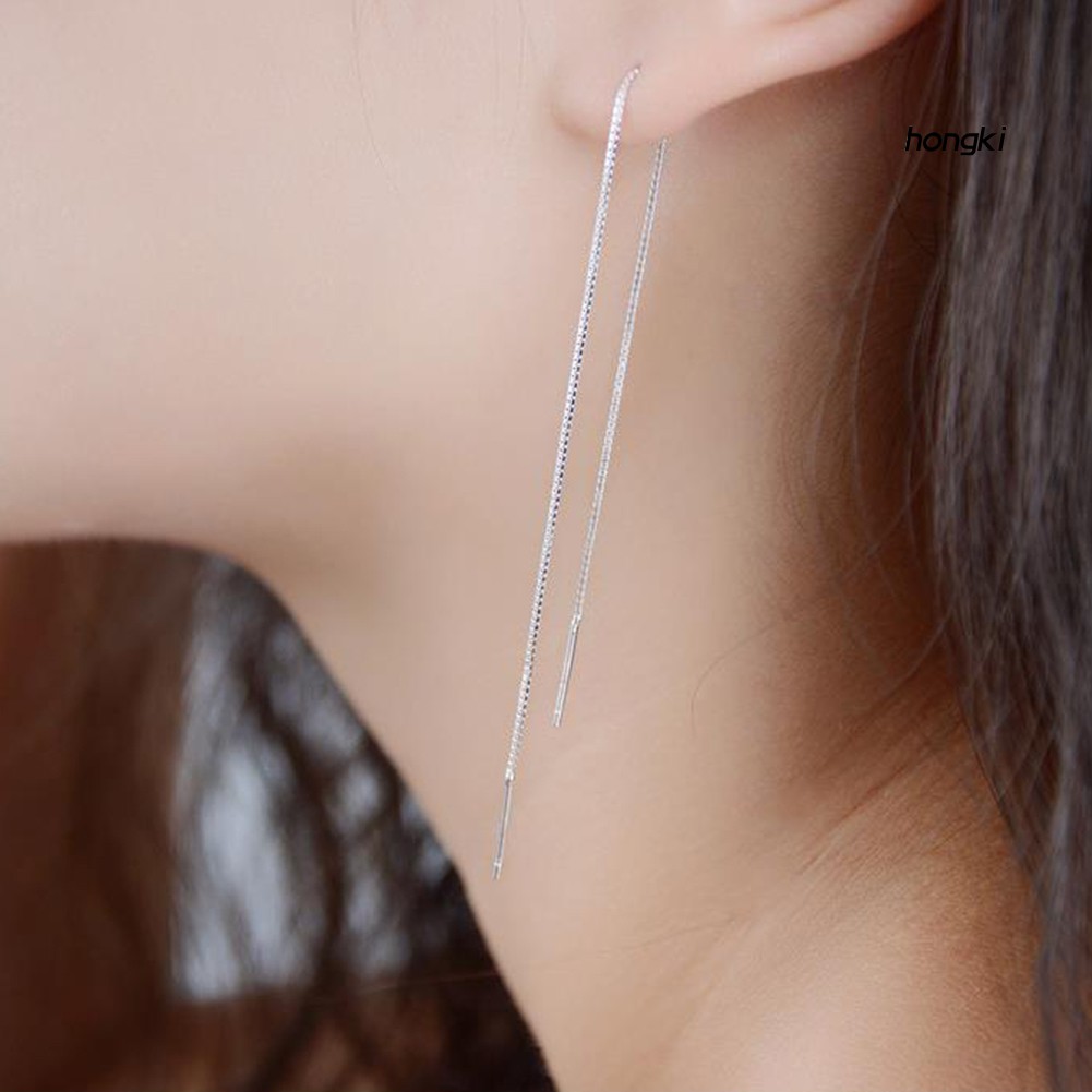 1 Khuyên Tai Dáng Dài Thiết Kế Đơn Giản Thời Trang Cho Nữ