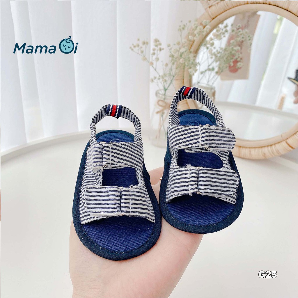 G25 Giày sandal cho bé dép quai hậu tập đi vải xanh nhẹ đáng yêu mềm mại cho bé của Mama ơi - Thời trang cho bé
