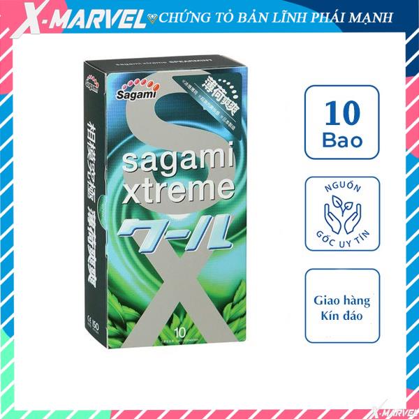 Bao cao su Sagami Xtreme Spearmint siêu mỏng siêu mềm cao cấp bạc hà mát lạnh