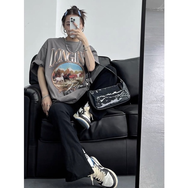 Áo phông LONGING PENS chất liệu cotton mát form oversize