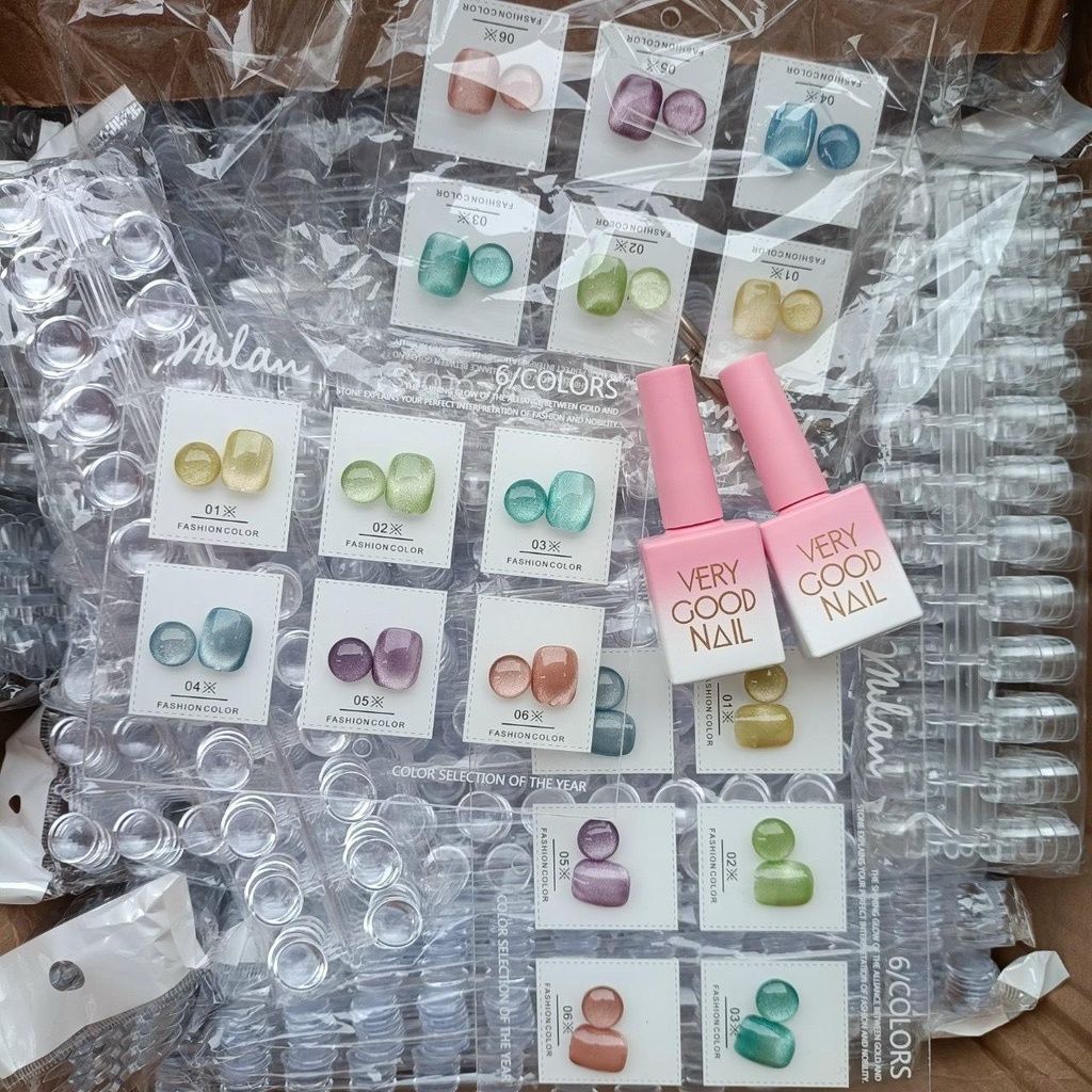 Sơn Very Good Mắt Mèo 9D 6 chai [ Tặng Bảng Màu ] - manh219