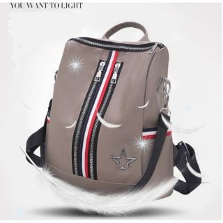 FREESHIP ĐƠN 50K_Ba lô nữ kiêm túi xách vải dù chống nước thời trang đa năng