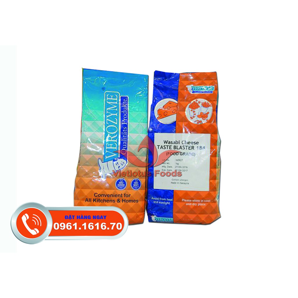 [SALE TIÊU DÙNG NHANH] [Verozyme] Bột Phô Mai Mù Tạt Malaysia - Wasabi cheese taste blaster - 1kg