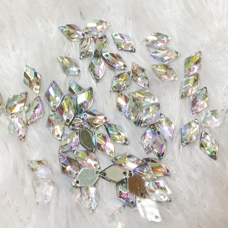 Hạt kết áo đính trang phục hình thoi chóp 7 màu size 1cm