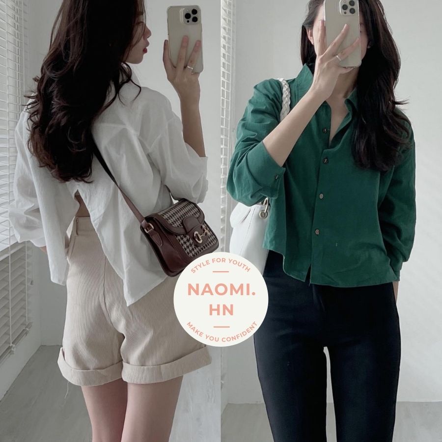 Áo sơ mi nữ xẻ tà sau lưng độc lạ dài tay cổ đức . Áo kiểu nữ xẻ tà sau lưng gợi cảm chất đẹp 3 màu xanh trắng hothit | BigBuy360 - bigbuy360.vn
