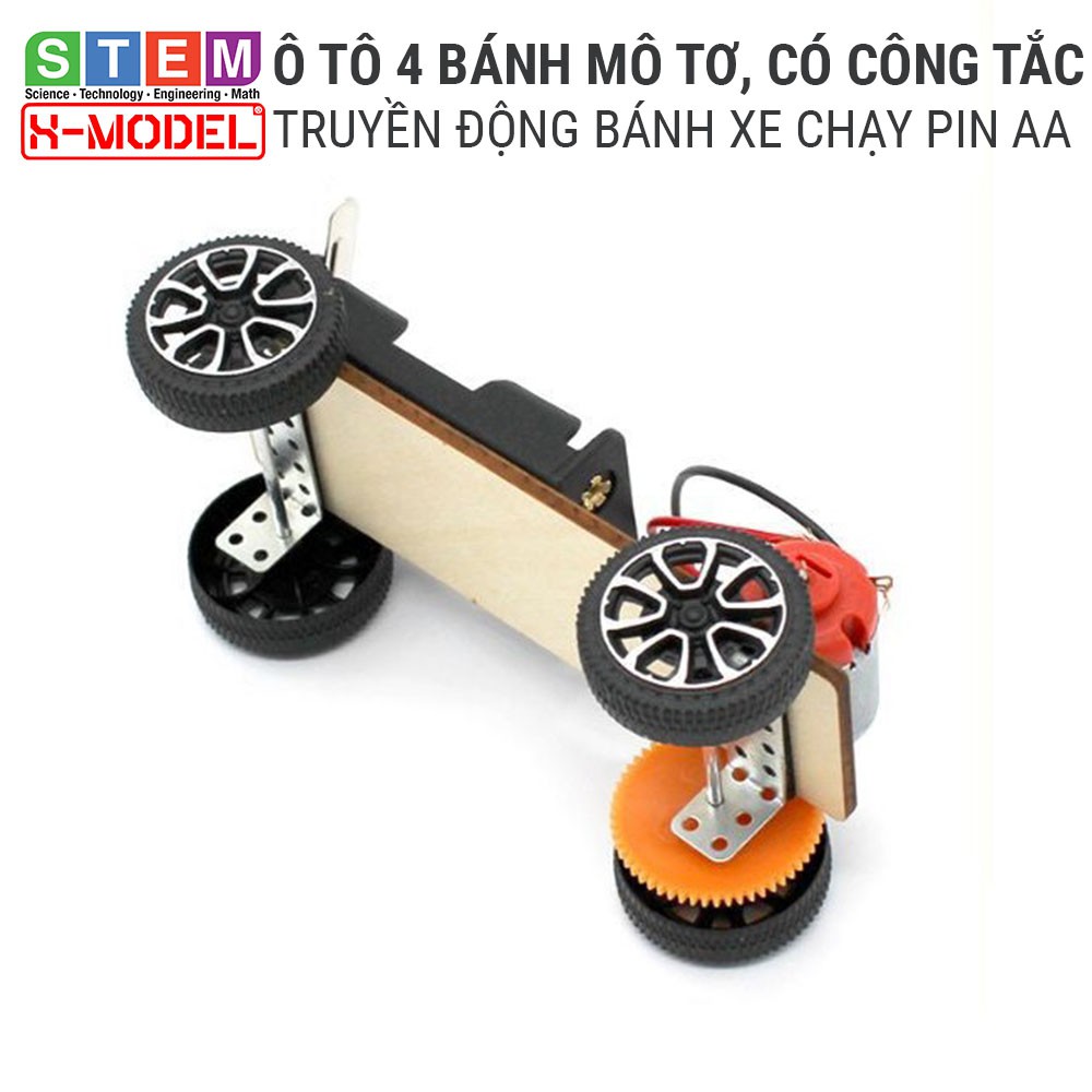 Đồ chơi sáng tạo Ô tô 4 bánh truyền động bánh xe XMODEL ST90 cho bé Đồ chơi tự làm DIY - Giáo dục STEM