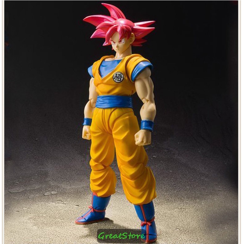 MÔ HÌNH NHÂN VẬT SÔN GÔ KU SONGOKU GOD GOKU VÀNG DRAGONBALL SHF 7 VIÊN NGỌC RỒNG CỬ ĐỘNG ĐƯỢC