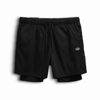 Quần Đùi Nam 2 Lớp Đen Thể Thao Thời Trang, Vải Thun Giãn Nhẹ INF QD002430, SOMEHOW,