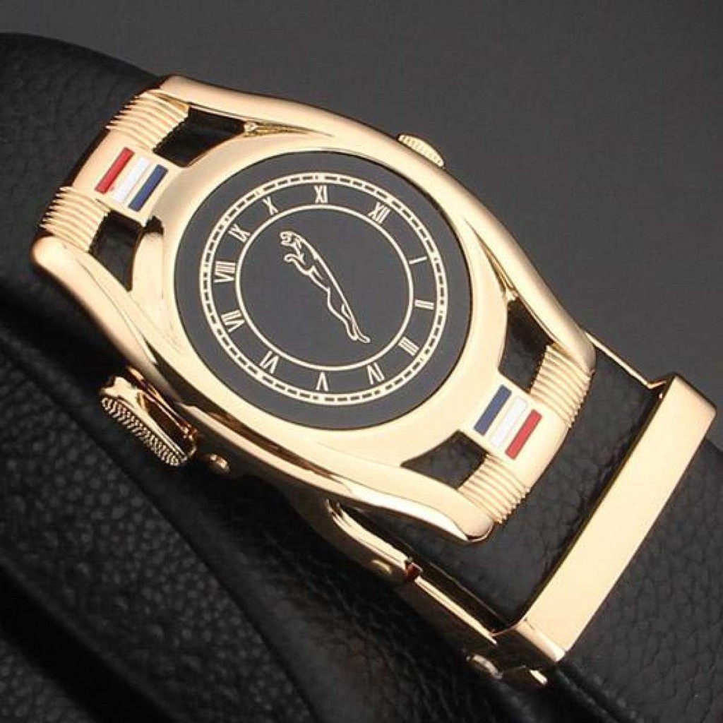 Bộ quà tặng Thắt lưng/ dây nịt nam mặt đồng hồ hãng sang trọng (Dòng cao cấp)